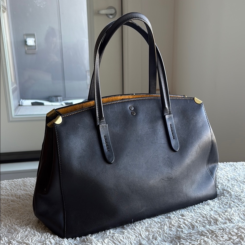 Coach Black Leather Cooper Carryall